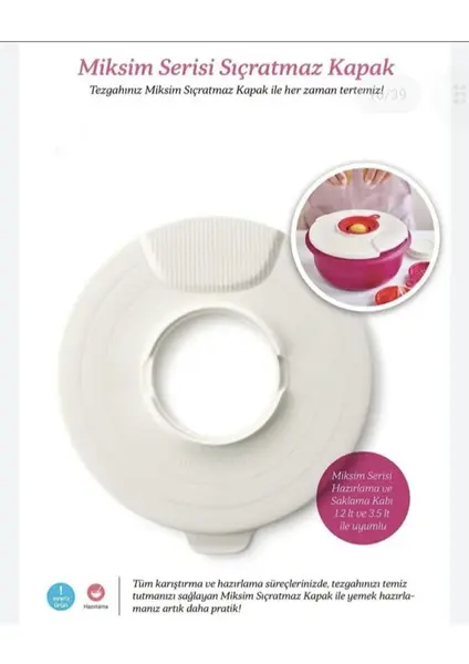 Tupperware Miksim Serisi 3’lü Set ve Sıçratmaz Kapak