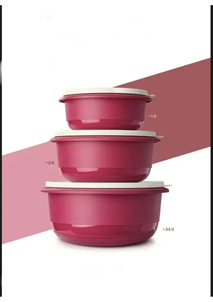 Tupperware Miksim Serisi 3’lü Set ve Sıçratmaz Kapak